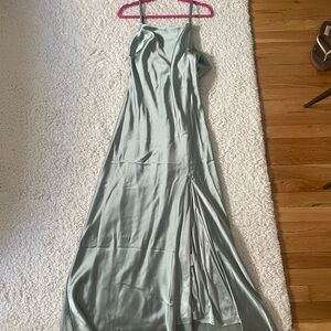 Never Worn Revelry Steph Satin Dress – Sage – Size 8